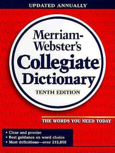 Merriam-Webste<wbr/>r's Collegiate Dictionary - Hardcover By Merriam-Webste<wbr/>r - GOOD - image 2