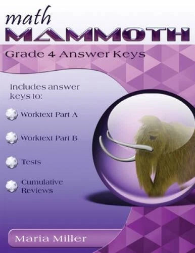 Math Mammoth Grade 4 Answer Keys - Paperback By Miller, Maria - GOOD
