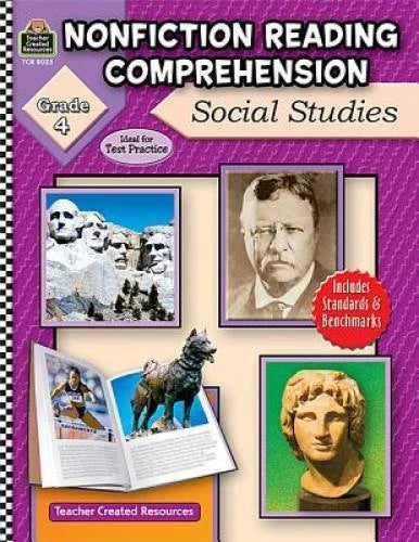 Nonfiction Reading Comprehension: Social Studies, Grade 4 - Paperback - GOOD