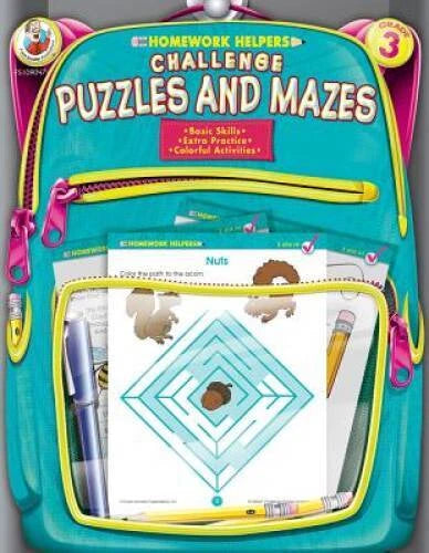Challenge Puzzles and Mazes Homework Helper, Grade 3 - Paperback - GOOD