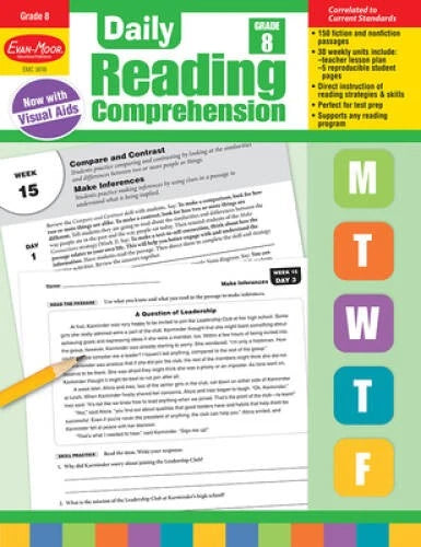 Daily Reading Comprehension, Grade 8 - Paperback By Evan Moor - VERY GOOD
