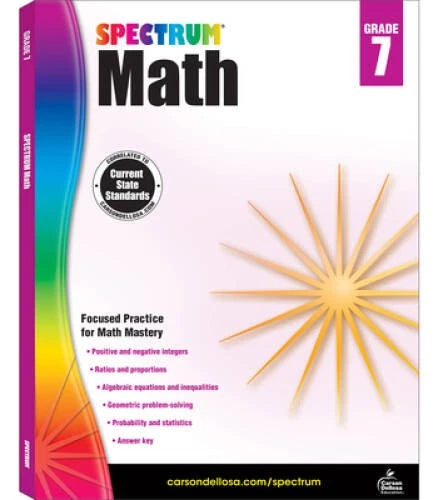 Spectrum Math Workbook, Grade 7 - Paperback By Spectrum - GOOD - image 2