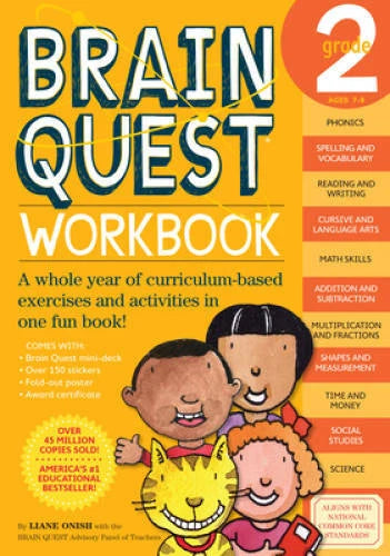Brain Quest Workbook, Grade 2 - Paperback By Liane Onish - GOOD - image 2