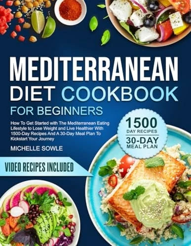 MEDITERRANEAN DIET COOKBOOK FO - VERY GOOD - image 2