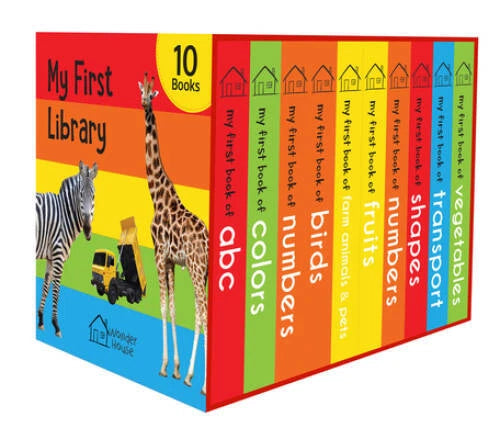 My First Library : Boxset of 10 Board Books for Kids - Board book - GOOD