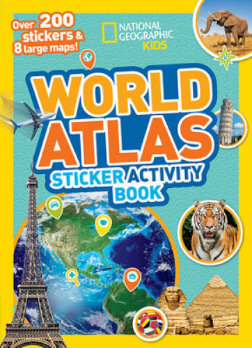 World Atlas Sticker Activity Book - Paperback By National Geographic Kids - GOOD