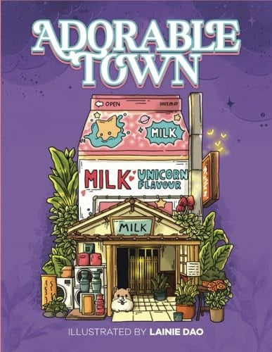 Adorable Town Coloring Book: E - Paperback - VERY GOOD