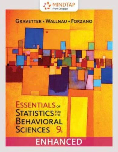 Essentials of Statistics for The Behavioral Sciences - Paperback - VERY GOOD