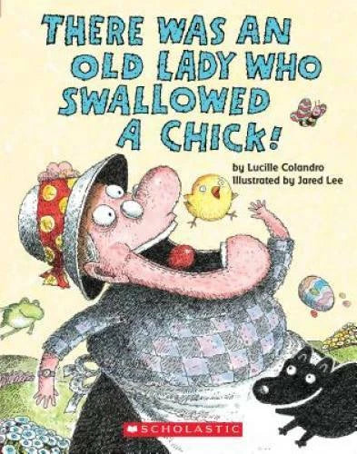 There Was an Old Lady Who Swallowed a Chick!: A Board Book - VERY GOOD