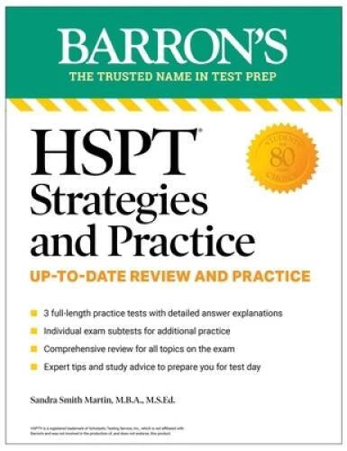 HSPT Strategies and Practice, Second Edition: 3 Practice Tests  Comprehe - GOOD