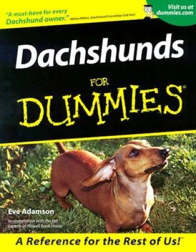 Dachshunds For Dummies - Paperback By Adamson, Eve - VERY GOOD