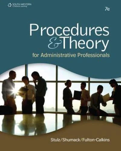 Procedures & Theory for Administrative Professionals - Hardcover - VERY GOOD