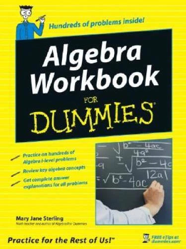 Algebra Workbook For Dummies - Paperback By Sterling, Mary Jane - GOOD
