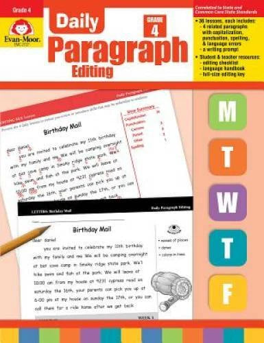 Daily Paragraph Editing, Grade 4 - Paperback By Evan Moor - GOOD