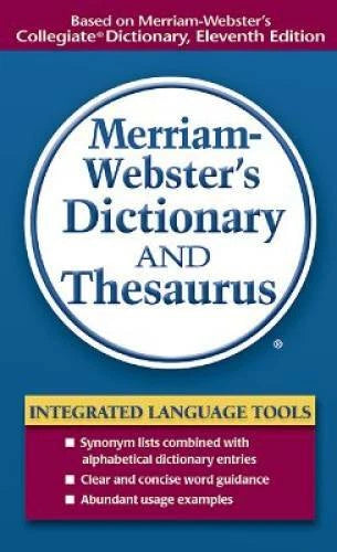 Merriam-Webster's Dictionary and Thesaurus - Mass Market Paperback - GOOD