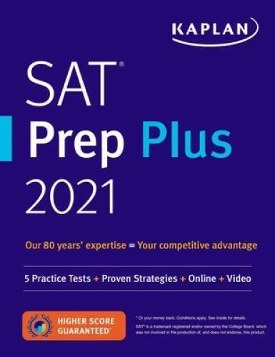 SAT Prep Plus 2021: 5 Practice Tests + Proven Strategies + Online + - VERY GOOD