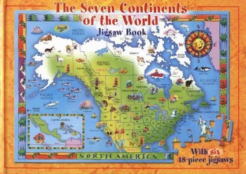 The Seven Continents of the World: Jigsaw Book - Hardcover - VERY GOOD