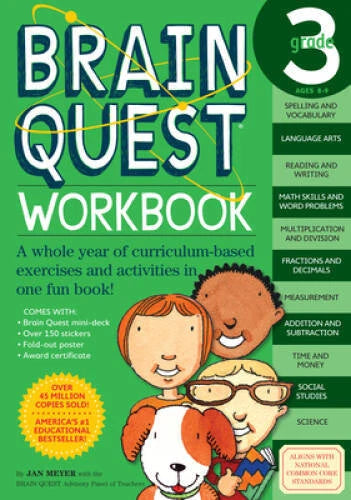Brain Quest Workbook: Grade 3 - Paperback By Meyer, Janet A. - VERY GOOD